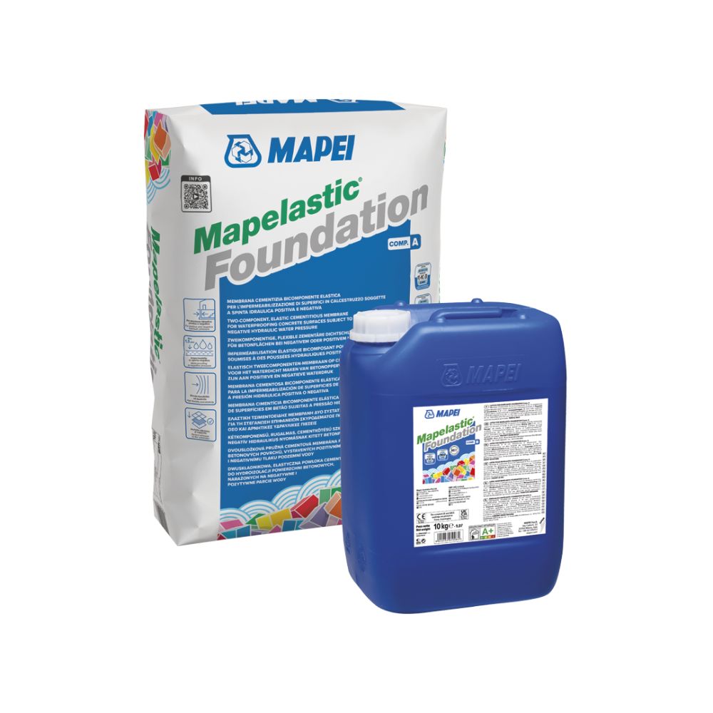 Mapelastic Foundation Mapei impermeabilizante bicomponente para concreto muros y cisternas