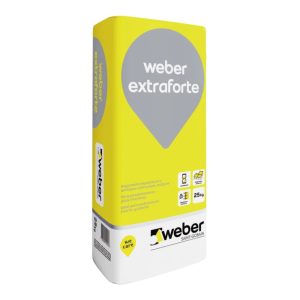 Pegamento Weber Extraforte 25kg para cerámica y porcelanato adhesivo C1 alta adherencia