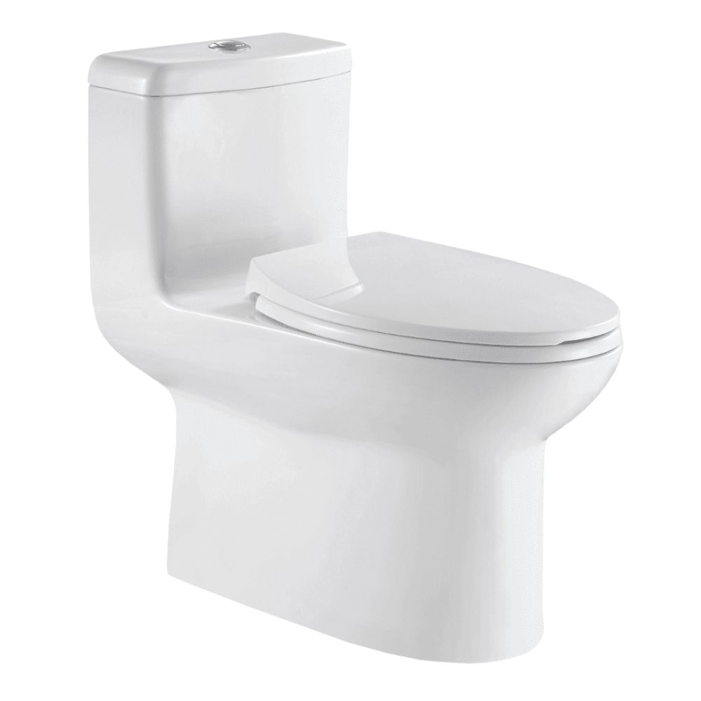 Sanitario Trebol Evolution New one piece blanco con doble pulsador de alta eficiencia 3.7 litros